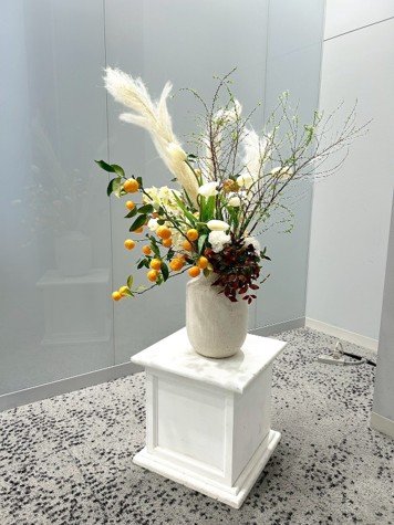 冬の設えの装花