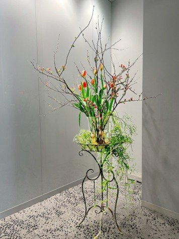 春の設えの装花